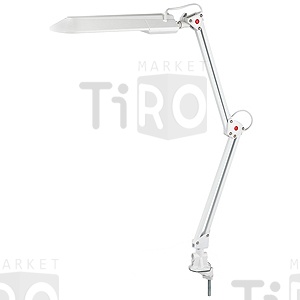 Светильник настольный "ЭРА" NL-201-G23-11W-W с лампой PL на струбцине белый