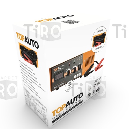 Автоматическое предпусковое зарядное устройство Топ Авто 29359, АЗУ-315 (15А, для 12/24В-АКБ до 190 А*ч) Автоматическое предпусковое зарядное устройство Топ Авто 29359, АЗУ-315 (15А, для 12/24В-АКБ до 190 А*ч)