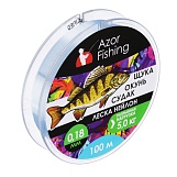 Леска Azor Fishing "Щука, Окунь, Судак", нейлон, 100м, 0,18мм, 5,0кг, светло-голубая