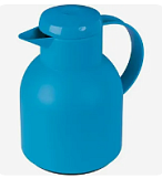 Термос пластмассовый кувшин 1,0л, колба стеклянная, Jia Bao 8011, голубой