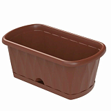 Ящик для растений "Домашний сад" 40см (с поддоном и системой прикорневого полива) (40*22,5*17см)