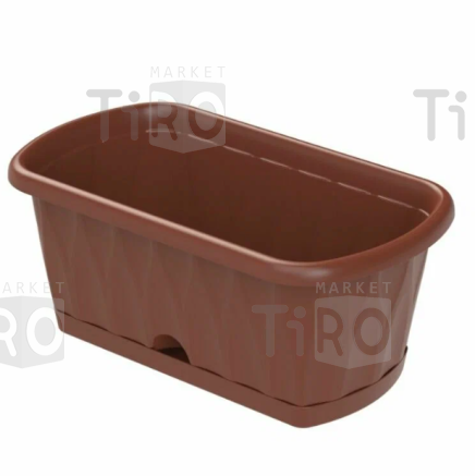 Ящик для растений "Домашний сад" 40см (с поддоном и системой прикорневого полива) (40*22,5*17см)