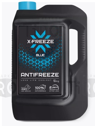 Антифриз голубой X-Freeze blue, 5 кг, г.Дзержинск Антифриз голубой X-Freeze blue, 5 кг, г.Дзержинск