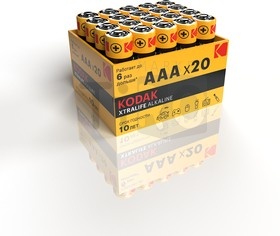 Батарейка Kodak ЕхtraLife LR03, мизинчиковая 20 штук