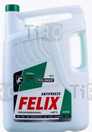 Антифриз зеленый Felix-40 Prolonger G11, 10 кг, г.Дзержинск Антифриз зеленый Felix-40 Prolonger G11, 10 кг, г.Дзержинск