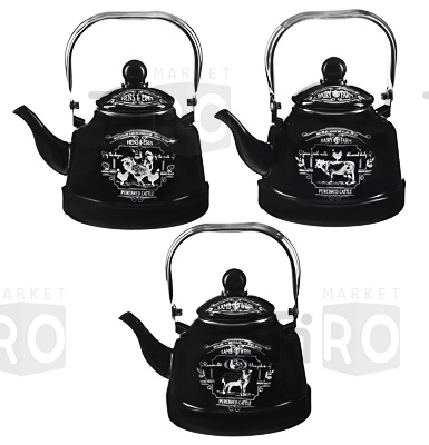 Чайник Vetta Ранчо 894-485 эмалированный 2,5 л, 3 дизайна, индукция