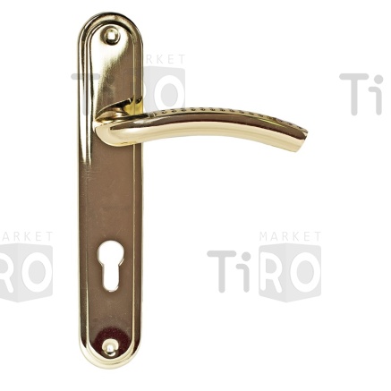 Ручка дверная Trodos на планке AL106/85-М PB (золото) 