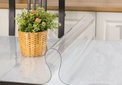 Клеенка силиконовая прозрачная 1,0*20м, толщина 0,8 мм, GW-51006