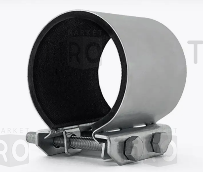 Хомут ремонтный оцинкованный "Краб" 1" (32-35мм диаметр трубы), ширина 70мм