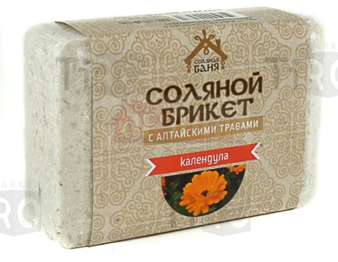 Соляной брикет с Алтайскими травами Календула 1,35кг Соляной брикет с Алтайскими травами Календула 1,35кг