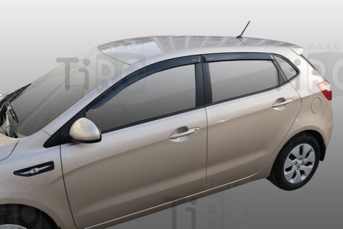 Дефлекторы на боковые стекла VORON GLASS KIA RIO 2012 /ХЕТЧБЕК/ (накладные/скотч) (к-т 4шт) Дефлекторы на боковые стекла VORON GLASS KIA RIO 2012 /ХЕТЧБЕК/ (накладные/скотч) (к-т 4шт)