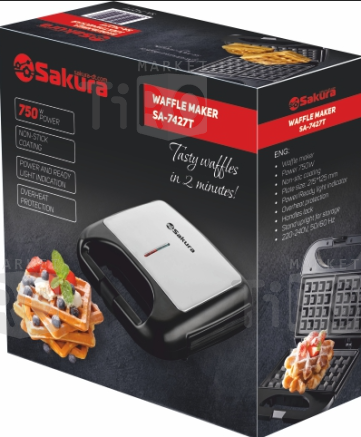 Вафельница Sakura SA-7427Т, 750Вт Вафельница Sakura SA-7427Т, 750Вт