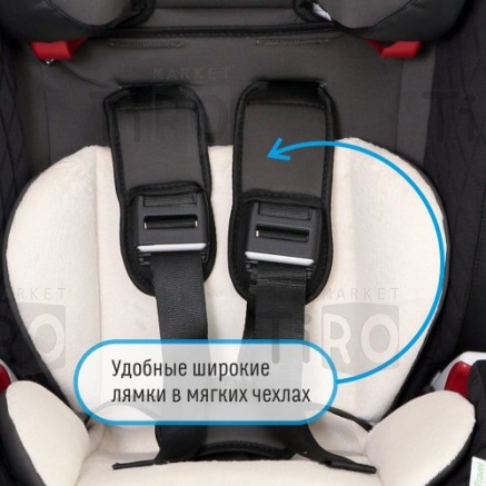 Детское автомобильное кресло Magnate Isofix Smart Travel smoky KRES2 (1-12 лет группа 1,2,3 9-36 кг)