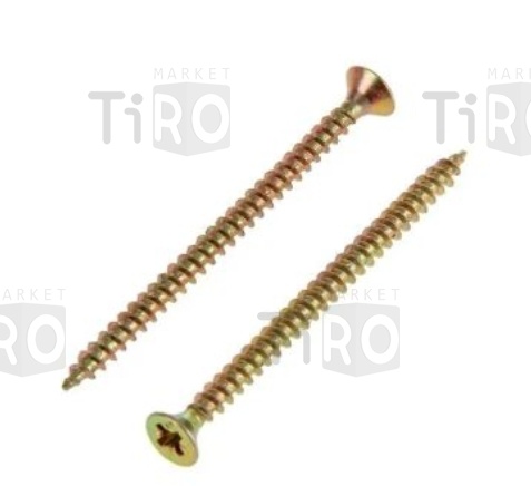 Саморез по гипсокартону, дереву, ДСП желтый цинк 3,5*50 (280шт.)