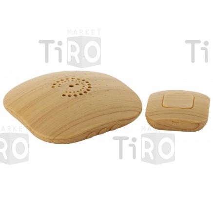 Звонок ЭРА Bionic bright wood беспроводной 6 мелодий, 2 штуки. ААА , 1 шт. R2032 (3B)