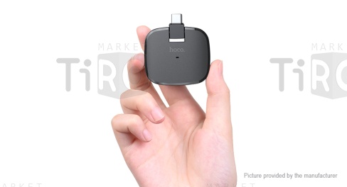 Адаптер-Хаб Hoco HB11, (Type-C -3USB), черный Адаптер-Хаб Hoco HB11, (Type-C -3USB), черный