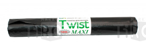 Мешок для мусора "Twist Maxi" ПВД 160л, рулон 10шт. (850*1050*0,030мм)