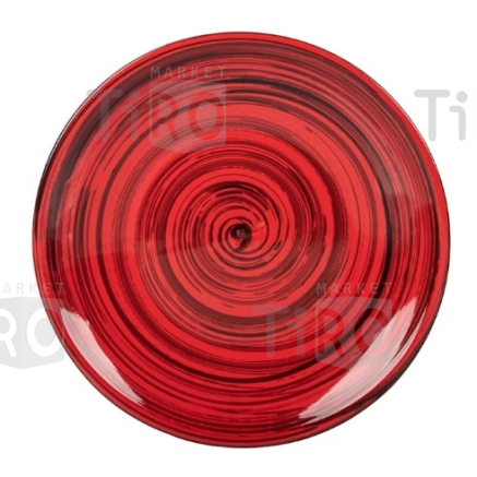 Тарелка керамическая красная 22*22
