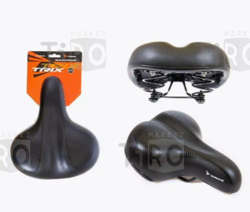 Седло Trix комфорт 05968, 250x210 мм, пружинное, черное