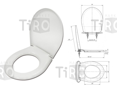 Сиденье для унитаза "Универсал" белое