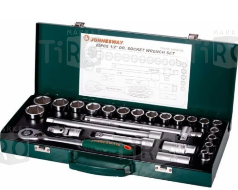 Набор головок торцевых 1/2"DR, 10-32мм, 25 предметов, S04H4125S