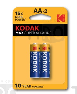 Батарейка Kodak Max Super Alkaline LR06 BL-2