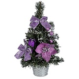 Елка декоративная, с заснеженными ветками, 30см, пластик, полиэстер