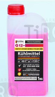 Антифриз G12+ розовый 1кг/12шт/576шт, Krafter Furth 005926