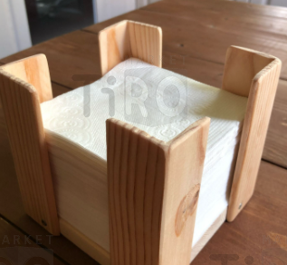 Салфетница "Куб" деревянная