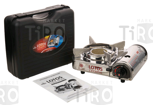 Плита газовая портативная LOTOS CERAMIC (TR-350) - керамическая, «Tourist»