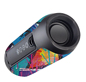 Колонка-Bluetooth Perfeo "Street" FM, MP3 USB/TF, AUX, TWS, LED, HF, 10Вт, 1800mAh, граффити