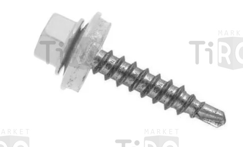Саморез кровельный 4,8*29 RAL 9003 белый (4000шт.) Саморез кровельный 4,8*29 RAL 9003 белый (4000шт.)