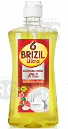 Средство для мытья посуды Brizil Ultra Яблоко и грейпфрут 0,5л