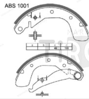 Колодки барабанные ABS1001