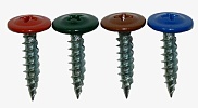 Саморез с пресс-шайбой острый 4,2*16 RAL 3005 цвет красный (300шт.)
