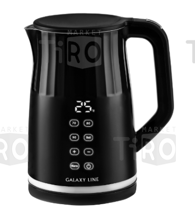 Чайник 1.7л. Galaxy GL-0337 дисковый 2200Вт черный