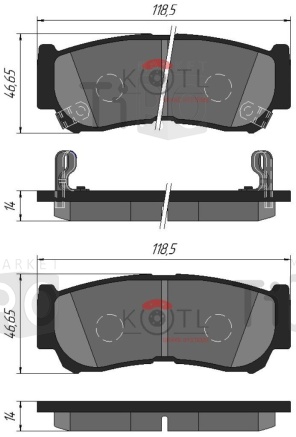 Тормозные колодки Kotl 3419KT