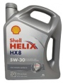 Синтетическое моторное масло Shell Helix HX8, 5W-30, SL A3/B4 (4л)