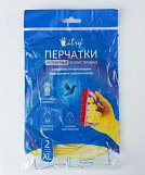 Перчатки латексные, хозяйственные с хлопковым напылением повышенной эластичности, Libry KHL001E, размер S