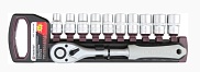 Набор головок торцевых с трещоточной рукояткой 1/2"DR, 10-19 мм, 11 предметов, S13S1111SP