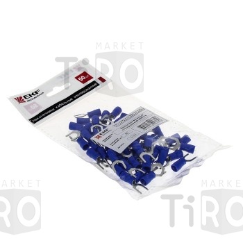 Наконечник вилочный изолированный ЭКФ НВИ 2,5-4, сечение кабеля 1,0-2,5мм2 (50шт.) Наконечник вилочный изолированный ЭКФ НВИ 2,5-4, сечение кабеля 1,0-2,5мм2 (50шт.)