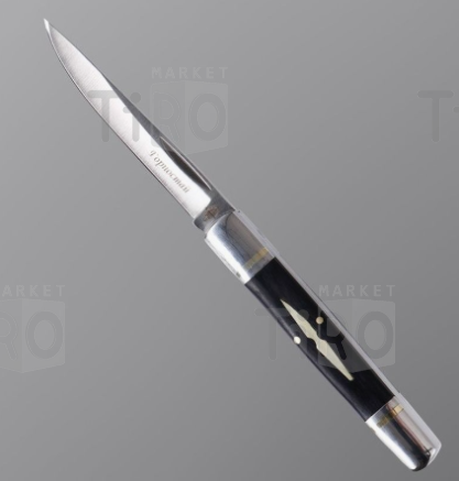 Нож складной "Горностай" сталь - 420, рукоять - сталь/дерево, клинок - 8см