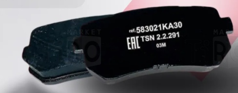 Колодки тормозные Kia Corento (JC) 2,4;2,5 CRDi "Цитрон" (2.2.78) (к-т 4 шт)