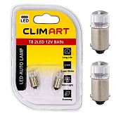 Лампа автомобильная светодиодная Clim Art T8 2LED 12V BA9s (T4W) 2шт