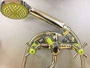 Смеситель для ванной Lemen LD2734G, зеленый