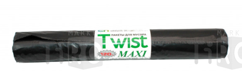 Мешок для мусора "Twist Maxi" ПВД 220л, рулон 10шт. (900*1300*0,060мм)