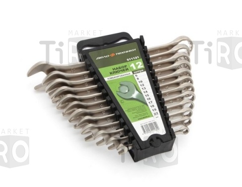 Набор ключей комбинированных - 12 штук (6,8,10,12,13,14,15,16,17,18,19,22) пластик холдер, 511121 Набор ключей комбинированных - 12 штук (6,8,10,12,13,14,15,16,17,18,19,22) пластик холдер, 511121