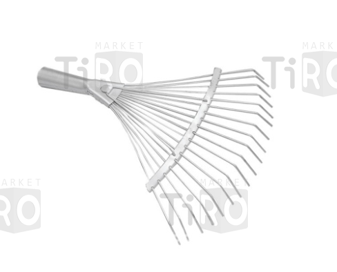 Грабли веерные 18 зубьев, стальные проволочные оцинкованные