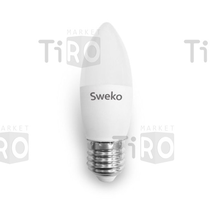 Лампа светодиодная Sweko 42LED-C35-10W-230-4000K-Е27, "свеча матовая"