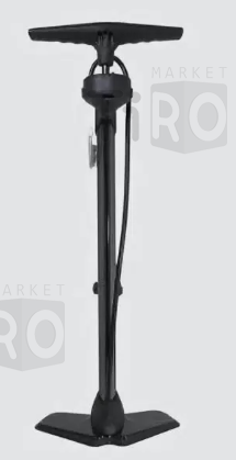 Насос Bee Pump 1281 ручной-напольный, под ниппель AV/FV, с манометром, 32x600мм, алюминий, черный
